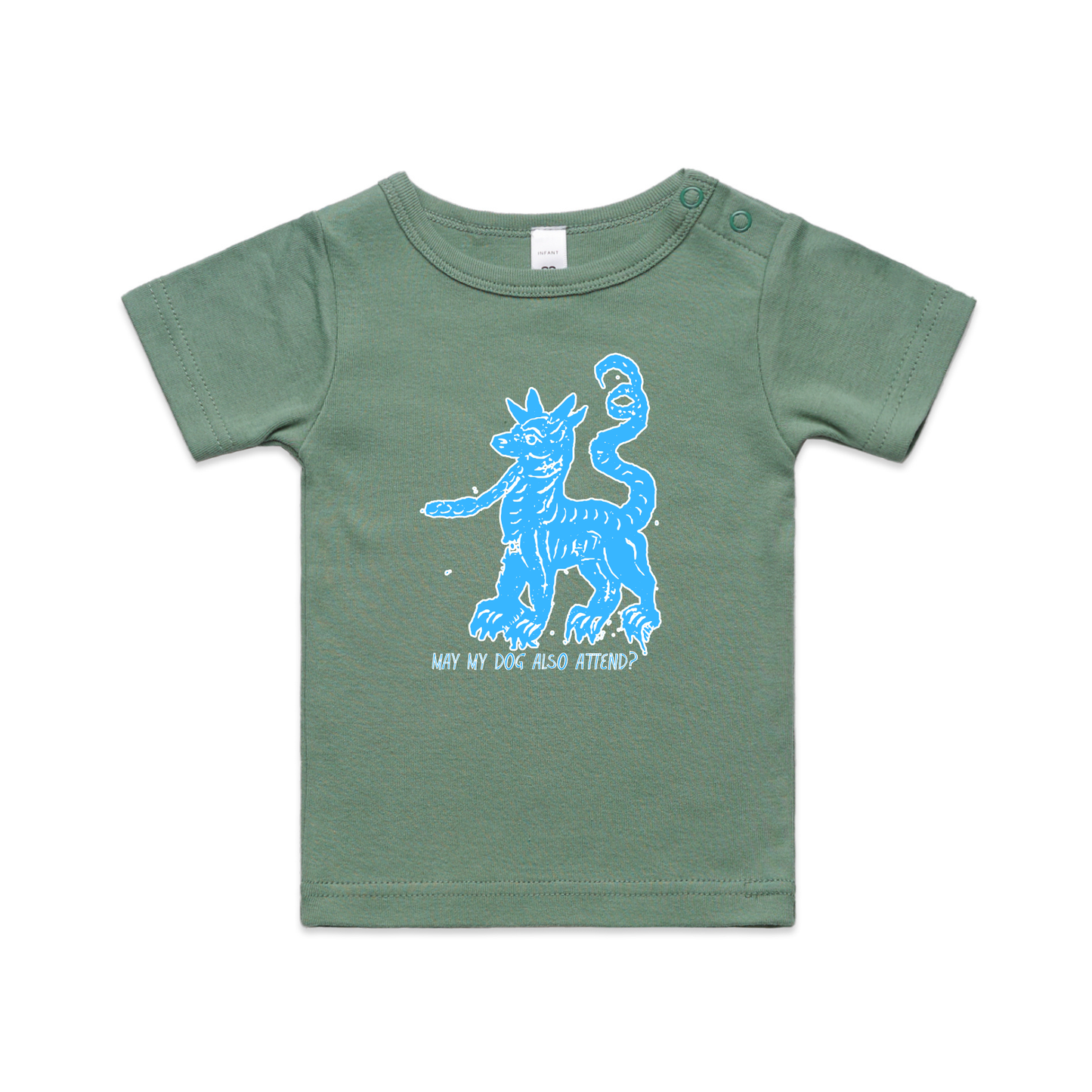 May my dog also attend witchy dog lover baby wee tee in sage — fthis