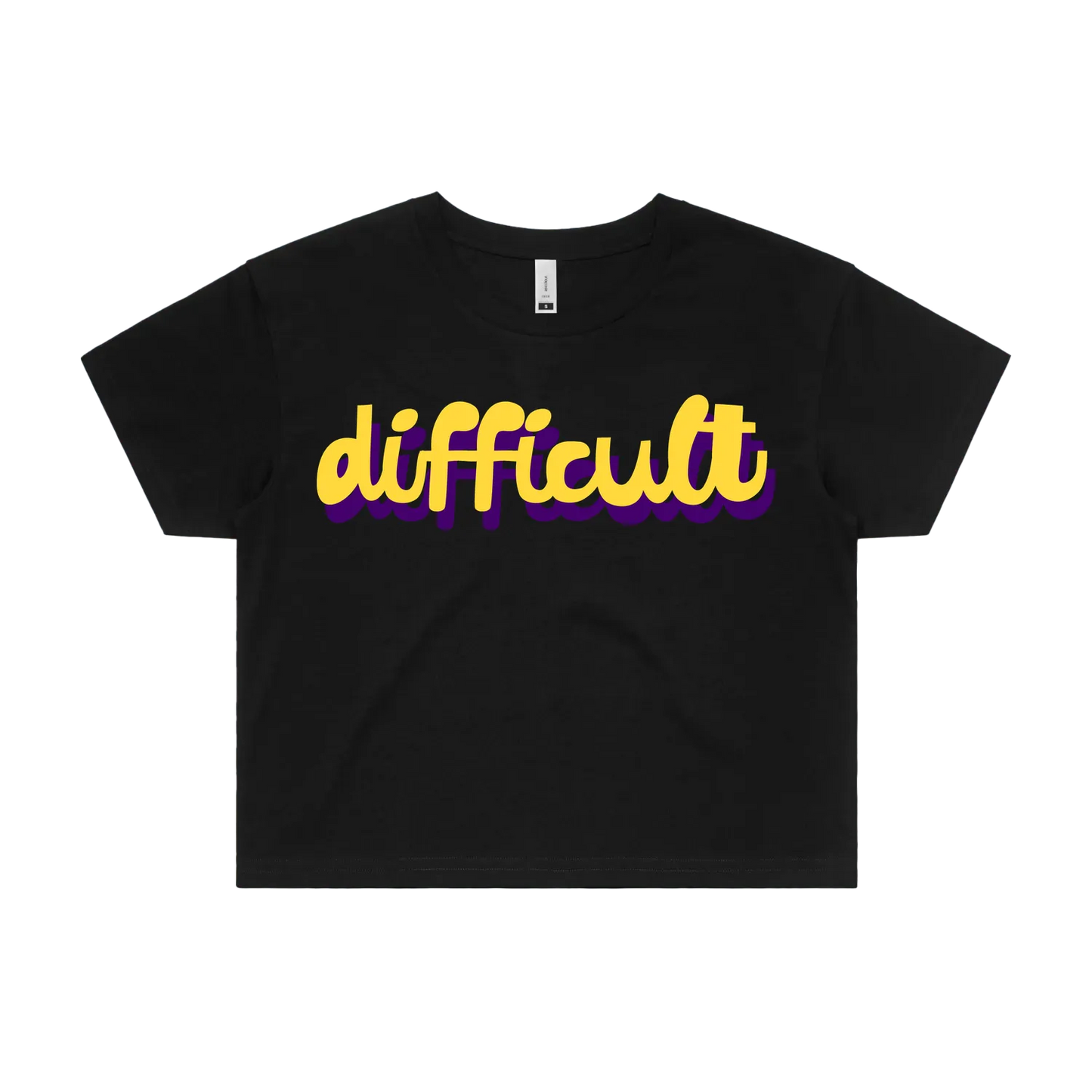 difficult | bold typography tee - feminists speak up