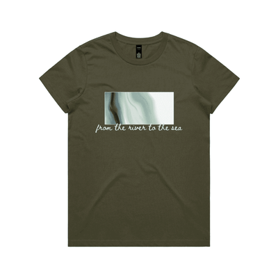 river to sea | protest tee - maple