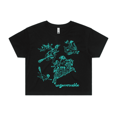 ungovernable | feminist graphic tee - crop
