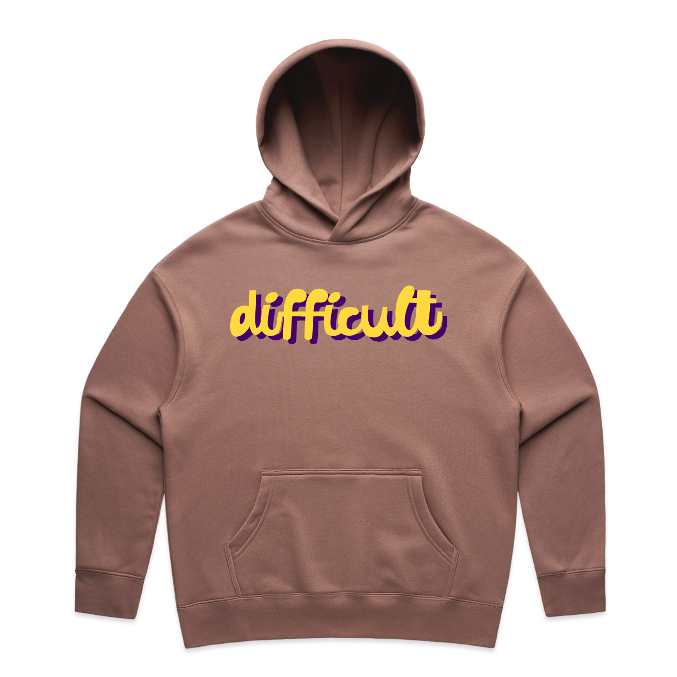 difficult | bold typography hoodie - feminists speak up