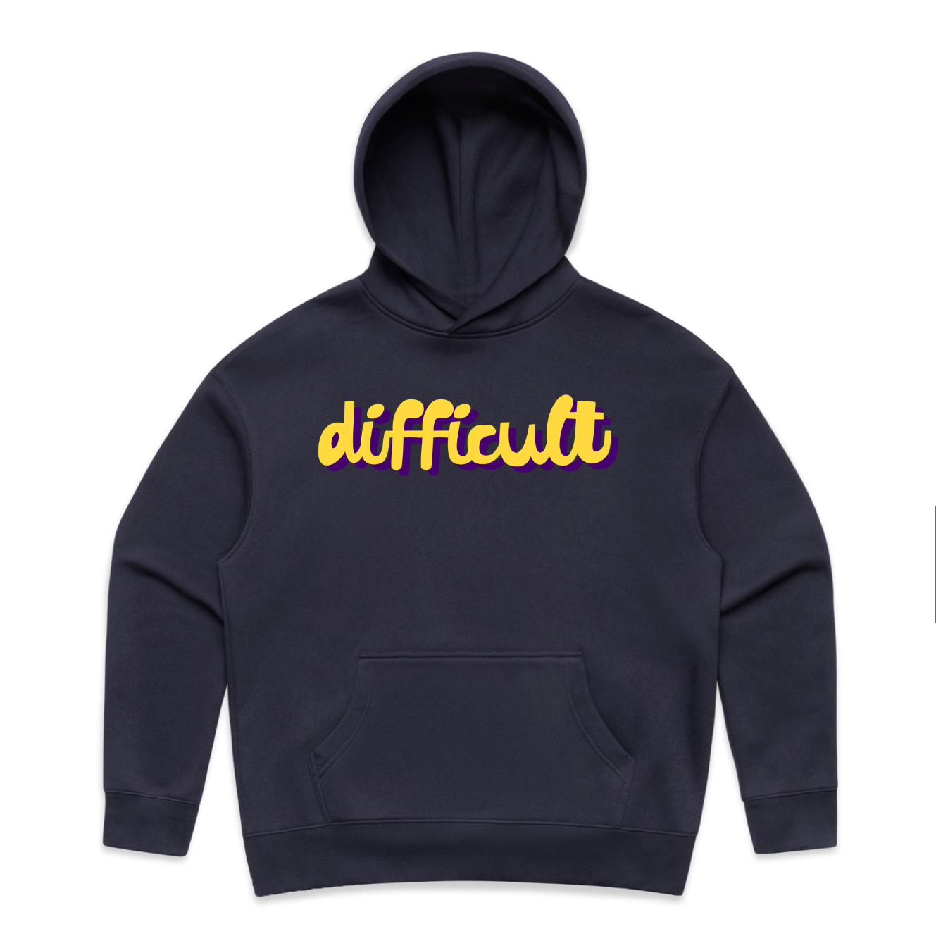 difficult | bold typography hoodie - feminists speak up