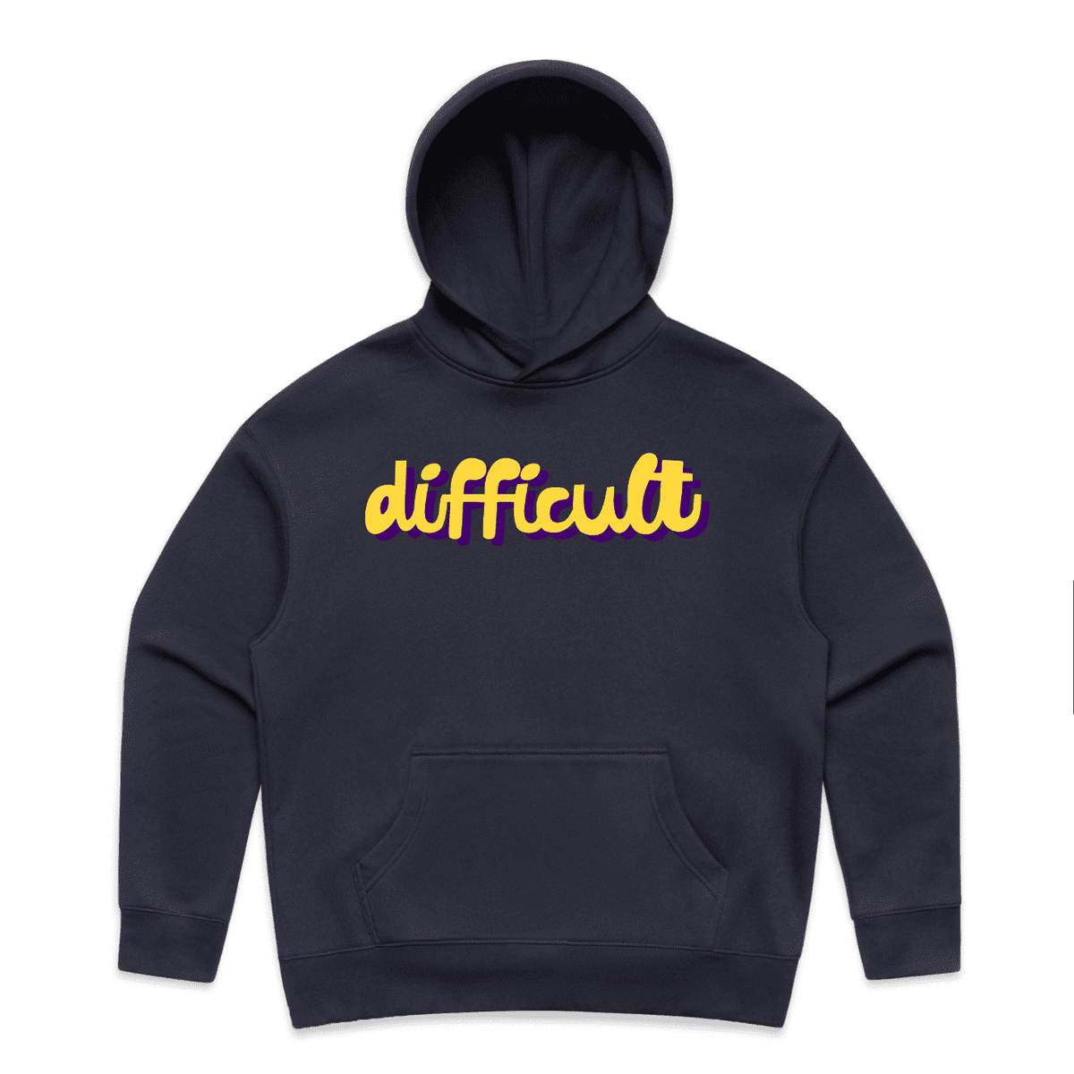 "difficult" grace tame - womens - on AS Colour relax hoodie - ink blue - fthis