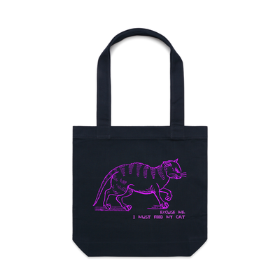 I must feed my cat | vintage design tote