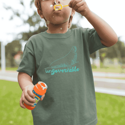 neil the seal tshirt child in sage - fthis