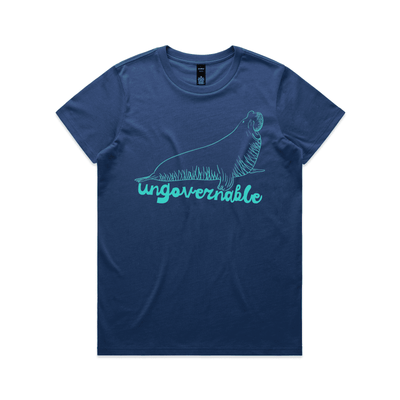 Neil the seal is ungovernable t-shirt - women - navy - fthis