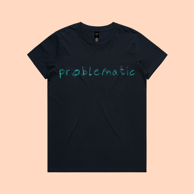 problematic| bold typography tee - honestly, this is too easy - maple