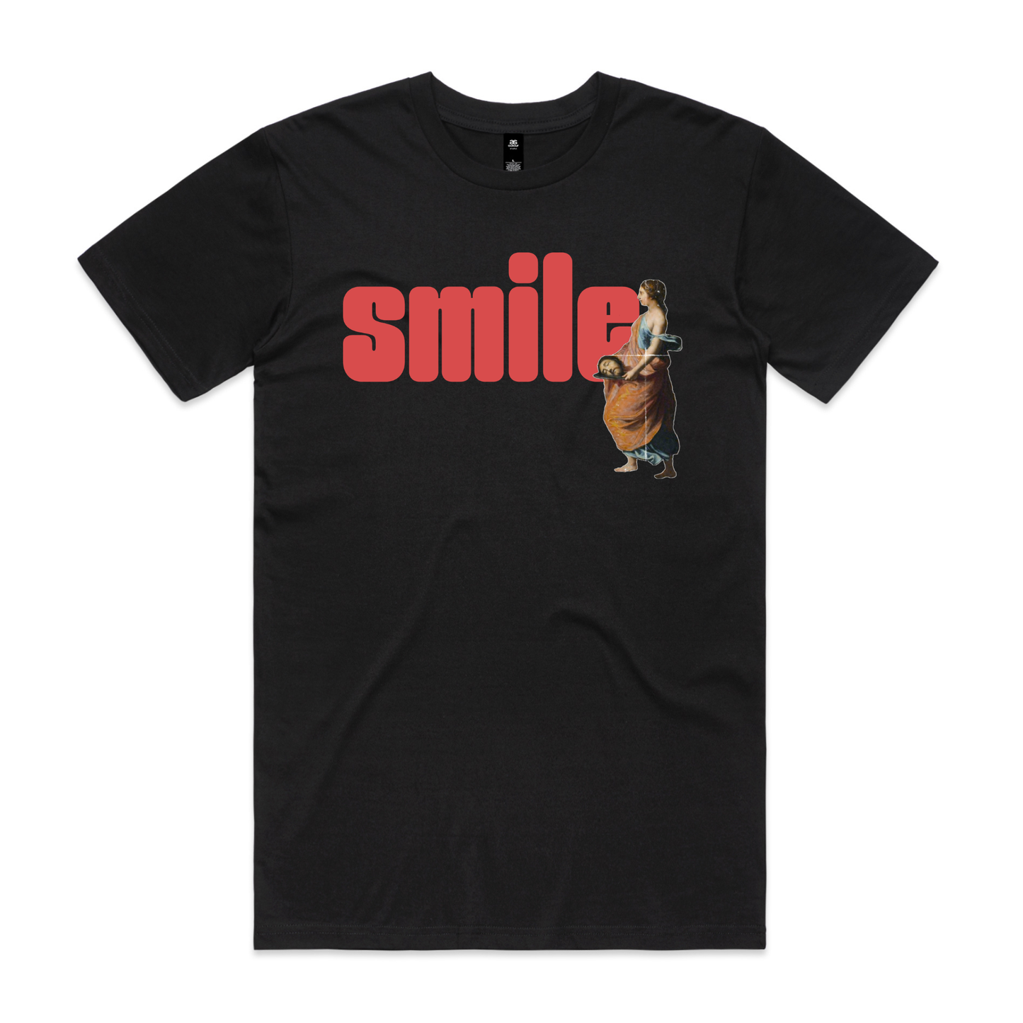 Smile feminist graphic t-shirt in black — fthis