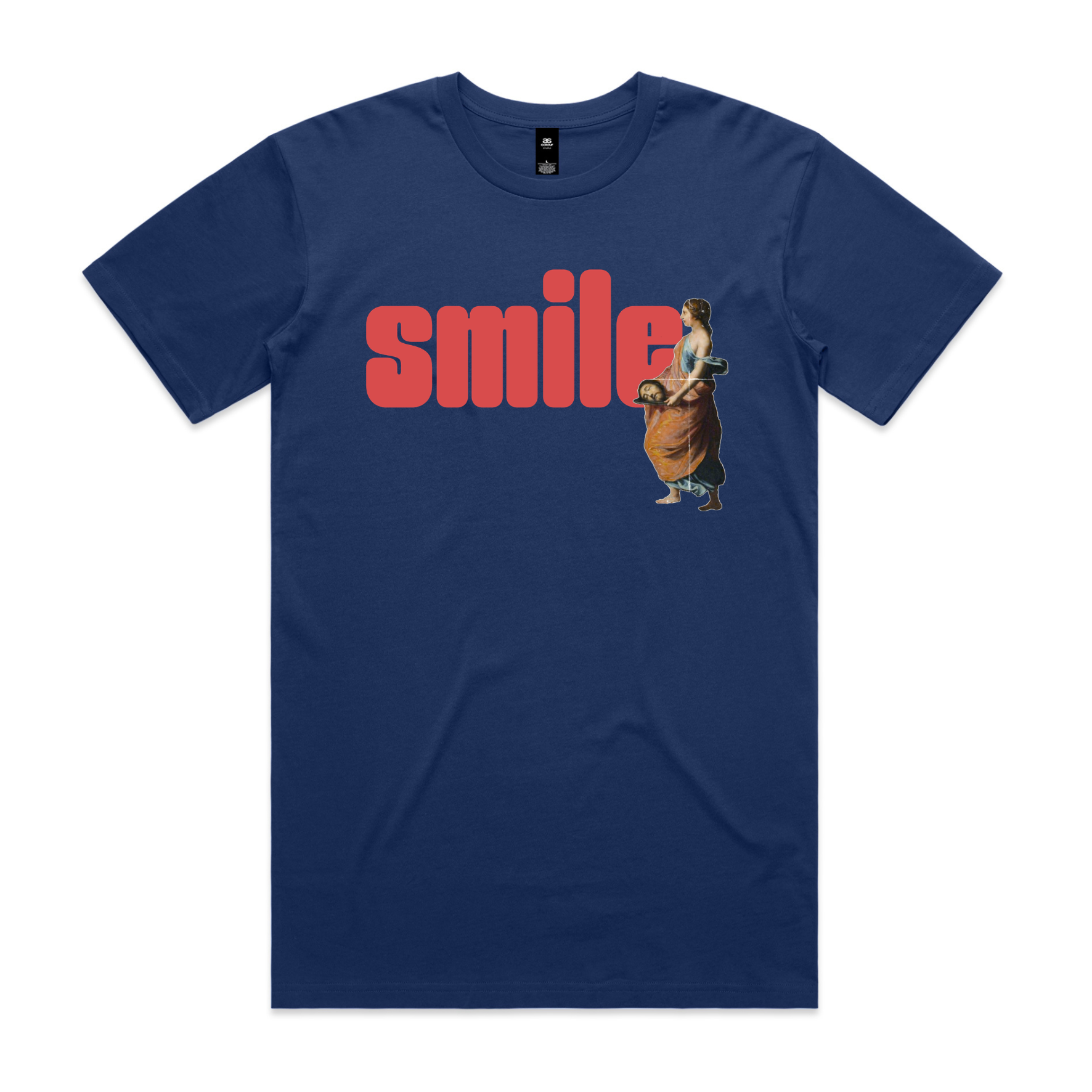 Smile feminist t-shirt in cobalt — fthis
