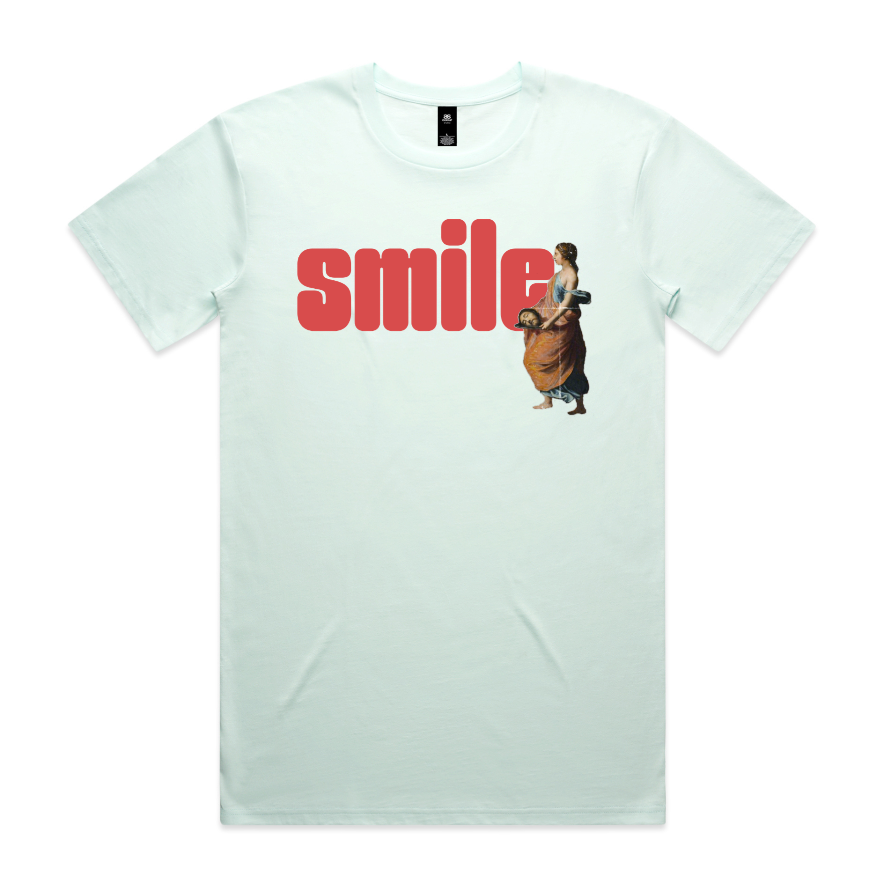 Smile feminist t-shirt in seafoam — fthis