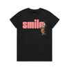 Smile feminist t-shirt, women's relaxed fit, in black — fthis
