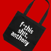 Direct your rage at anthony political tote bag in black — fthis