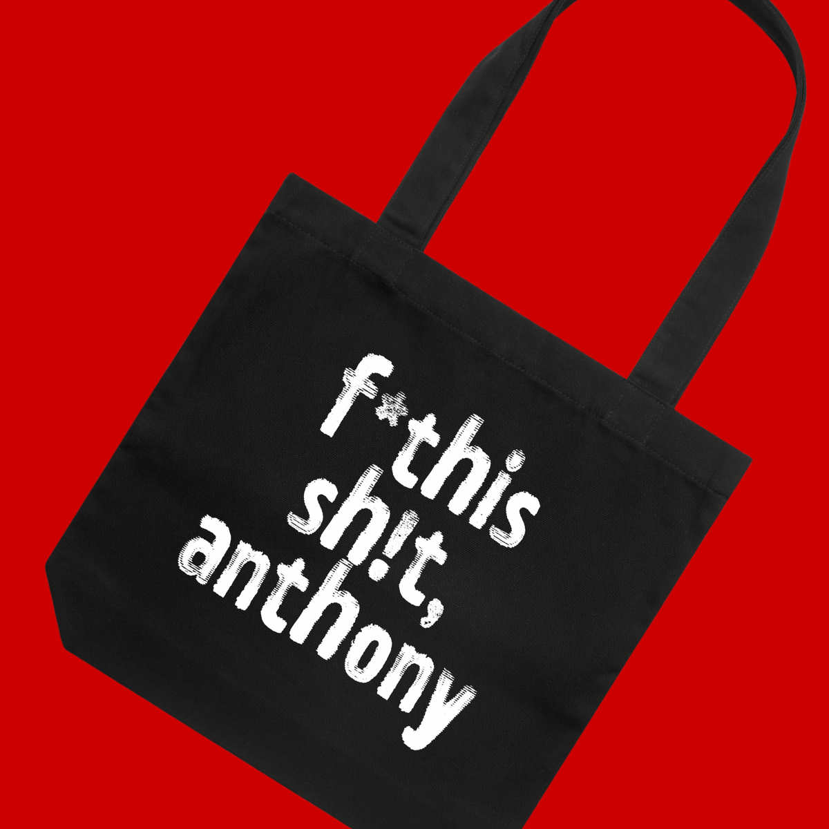 Direct your rage at anthony political tote bag in black — fthis