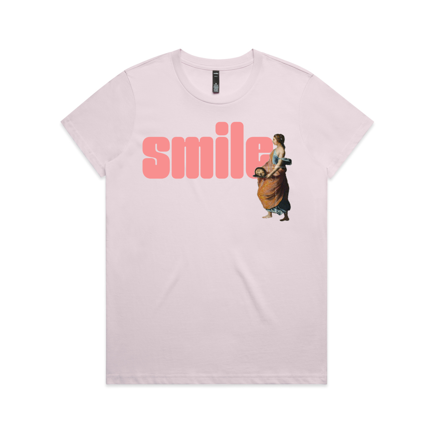 Smile feminist t-shirt, women's relaxed fit, in orchid — fthis
