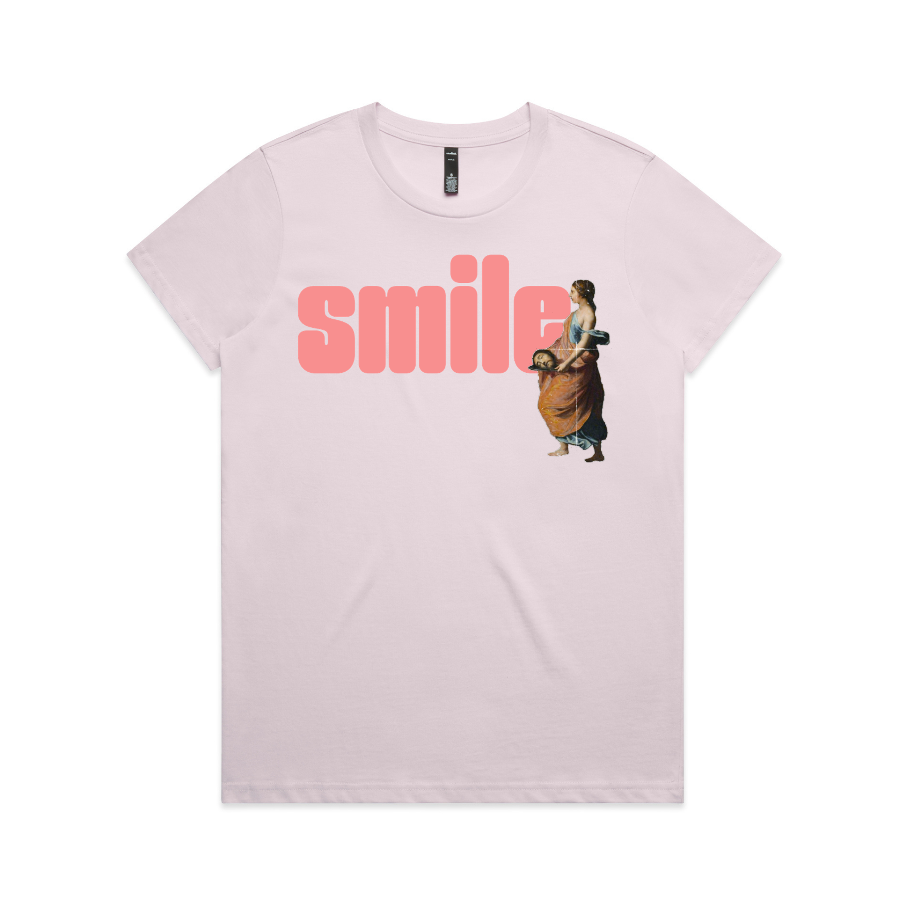 Smile feminist t-shirt, women's relaxed fit, in orchid — fthis