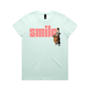 Smile feminist t-shirt, women's relaxed fit, in seafoam — fthis
