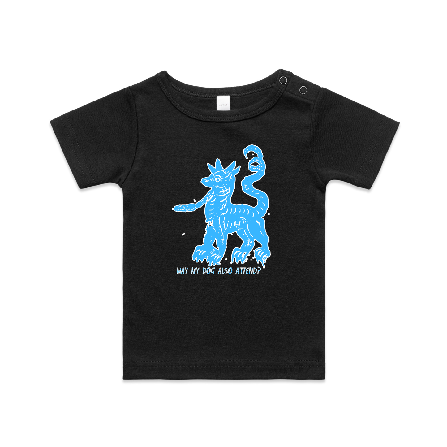 May my dog also attend witchy dog lover baby wee tee in black — fthis