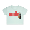 Smile feminist crop t-shirt in seafoam — fthis