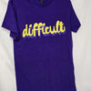 Difficult tee - L- Gildan - purple