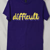 Difficult tee - S - Gildan - purple