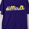 Difficult tee - XL- Gildan - purple