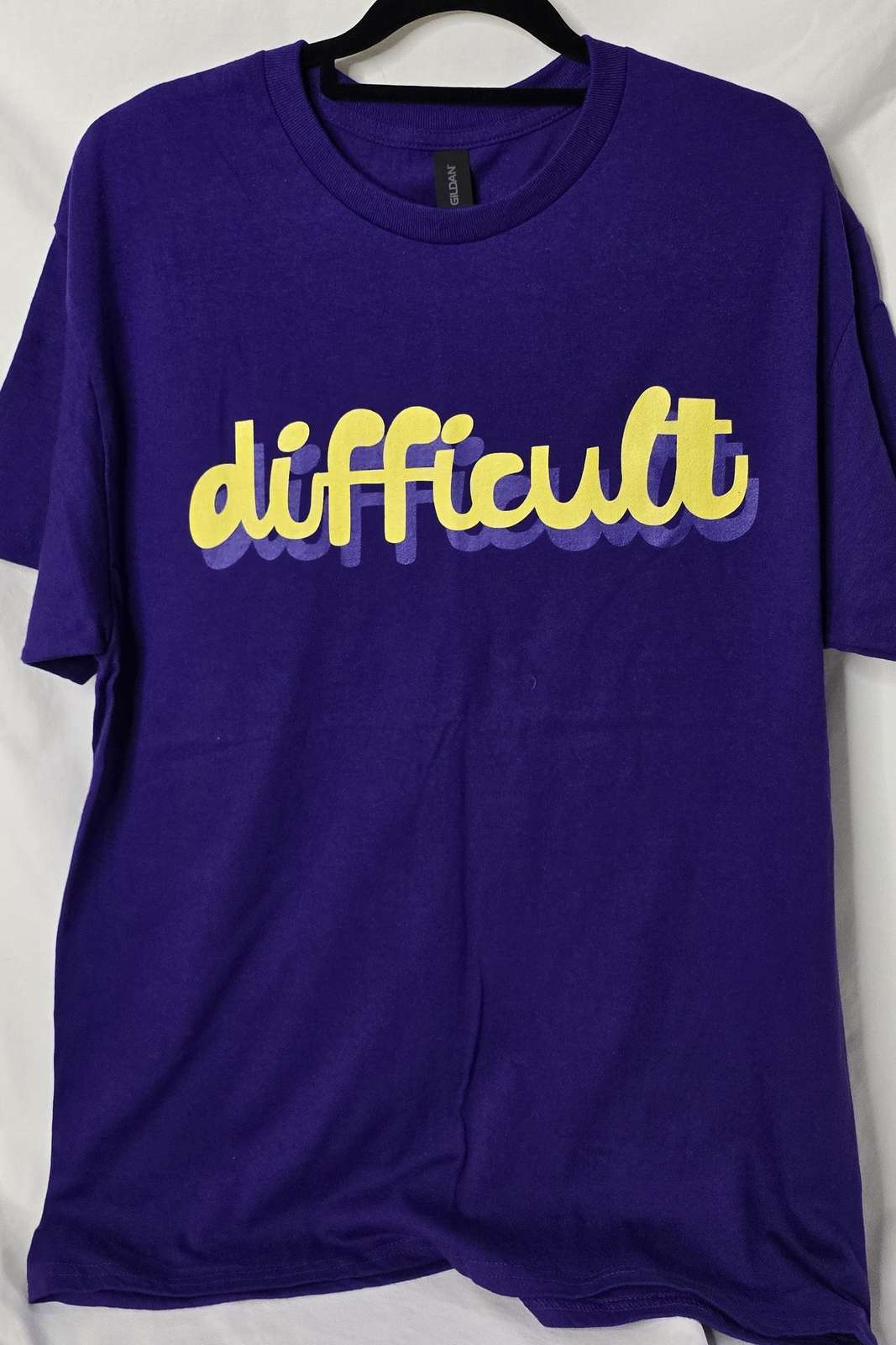 Difficult tee - XL- Gildan - purple