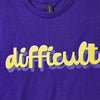 Difficult tee - L- Gildan - purple