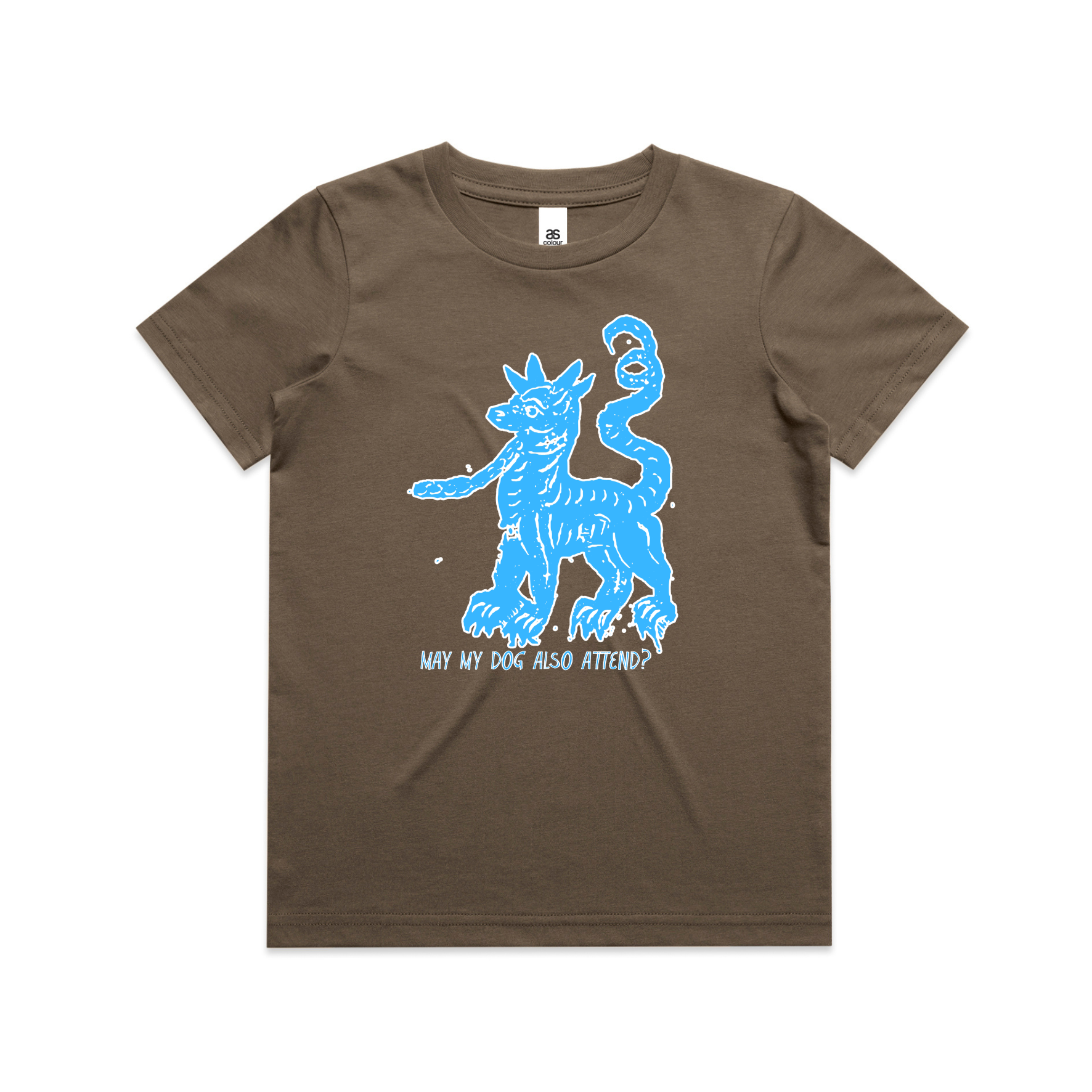 May my dog also attend witchy dog lover kids t-shirt in walnut — fthis
