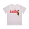 Smile feminist boxy t-shirt in orchid — fthis