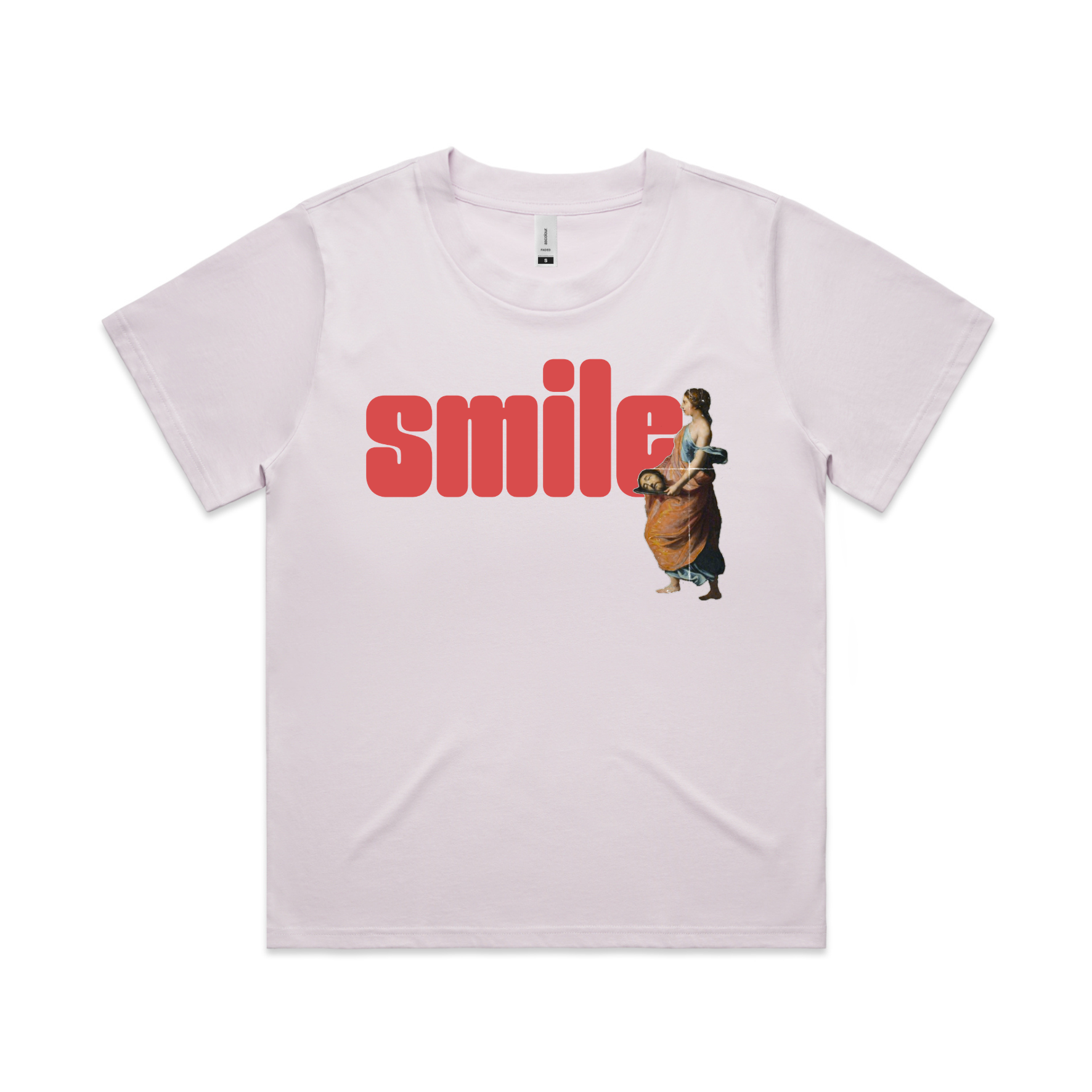 Smile feminist boxy t-shirt in orchid — fthis