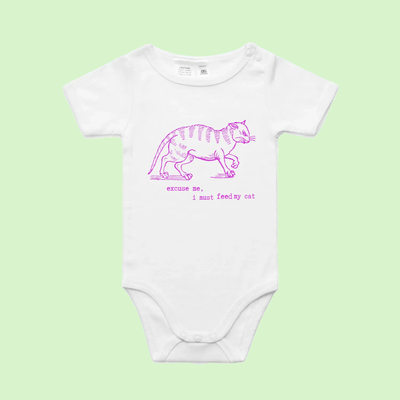 I must feed my cat - vintage tee - baby