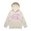 I must feed my cat vintage design kids hoodie in ecru — fthis