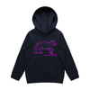I must feed my cat vintage design kids hoodie in navy — fthis