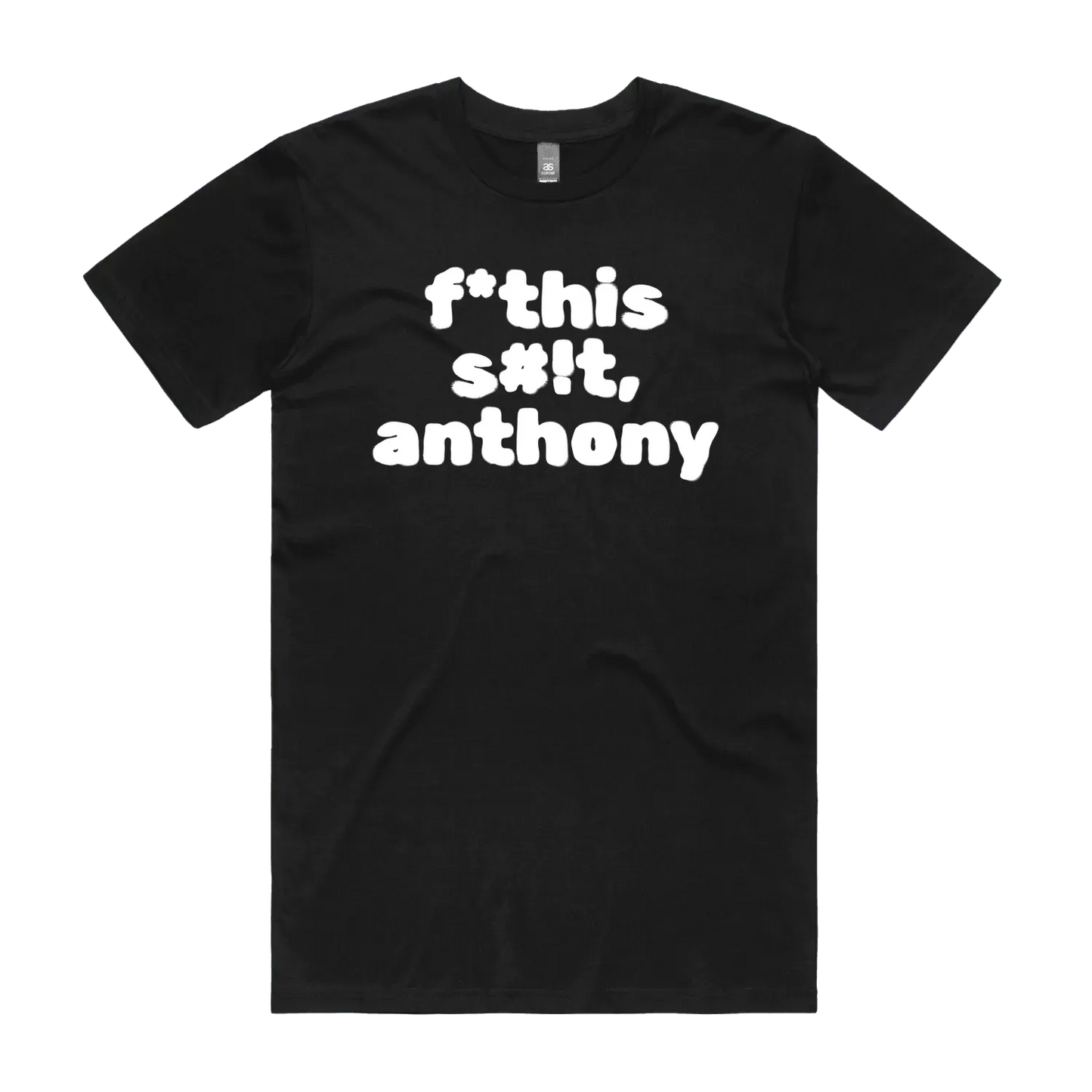 Black front flat lay