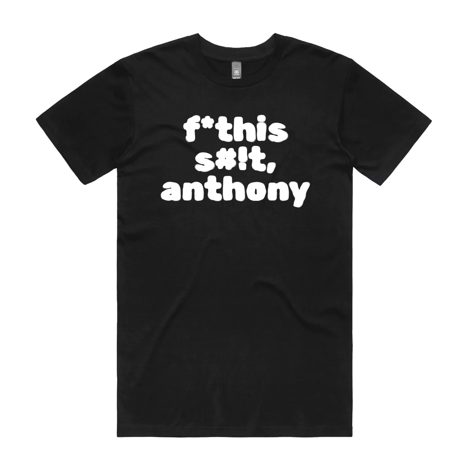 Black front flat lay