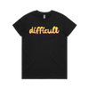 Black front flat lay