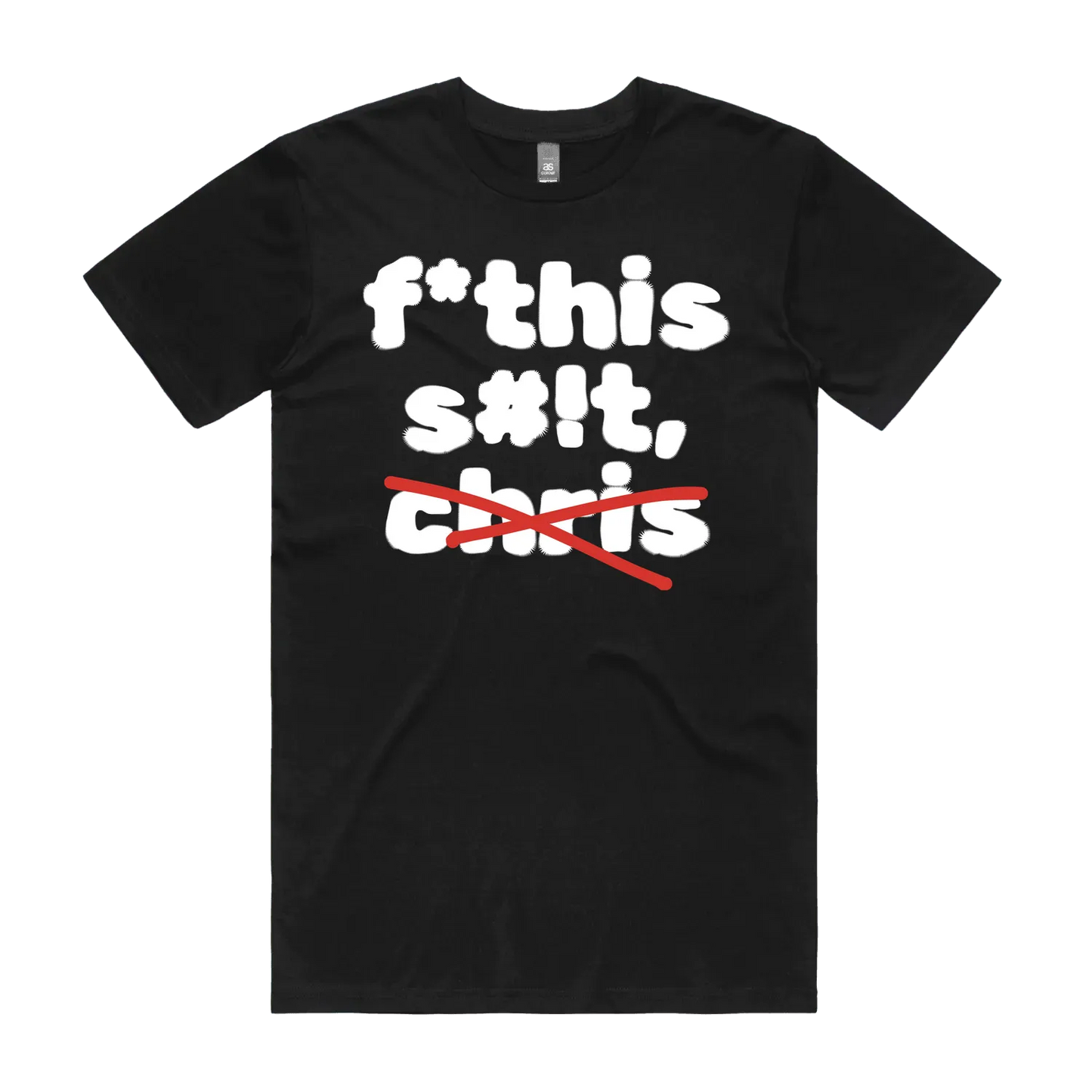 Black front flat lay