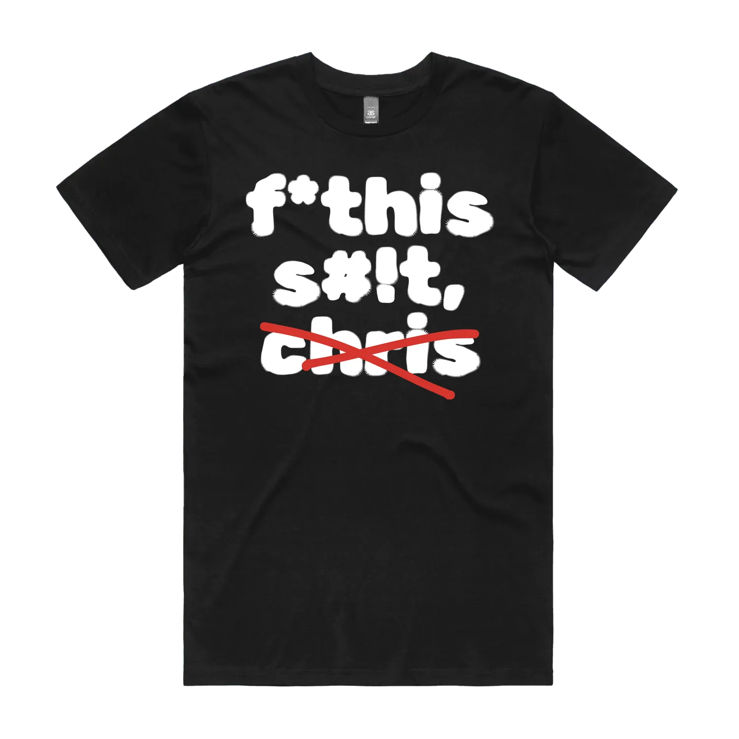 Black front flat lay