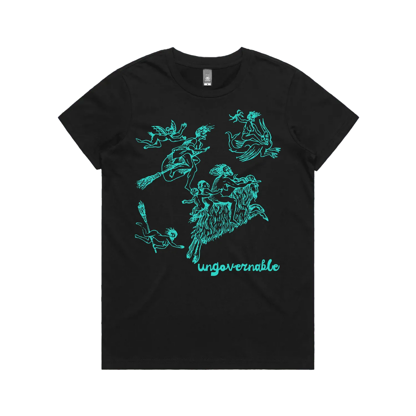 Black front flat lay