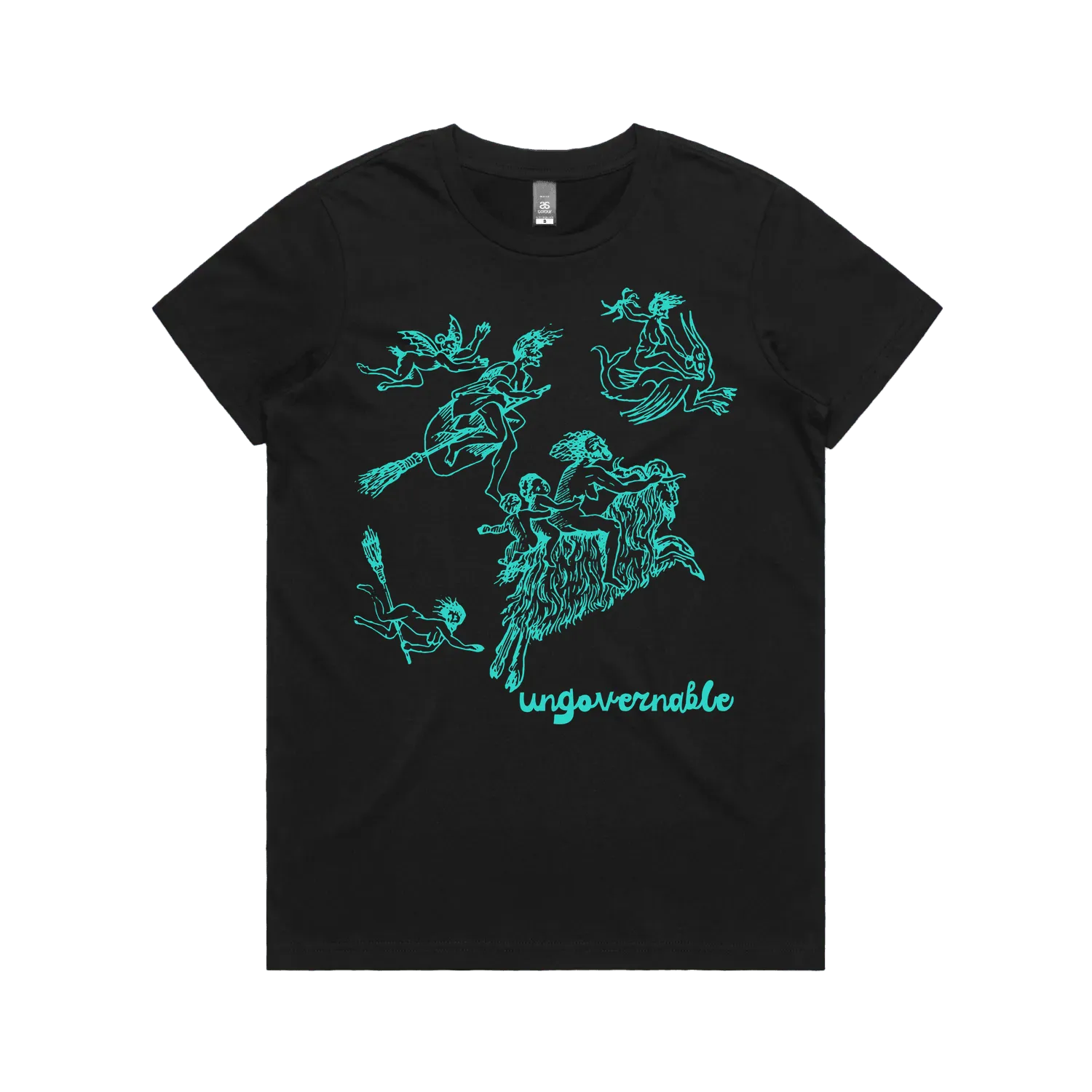 Black front flat lay