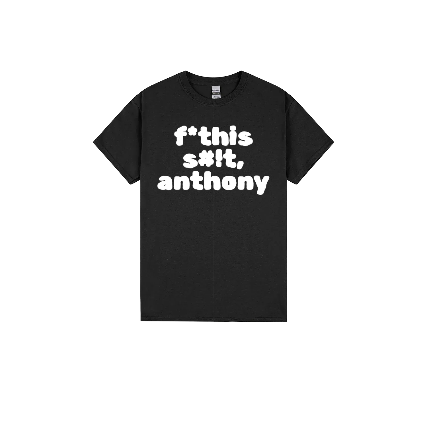 Black front flat lay