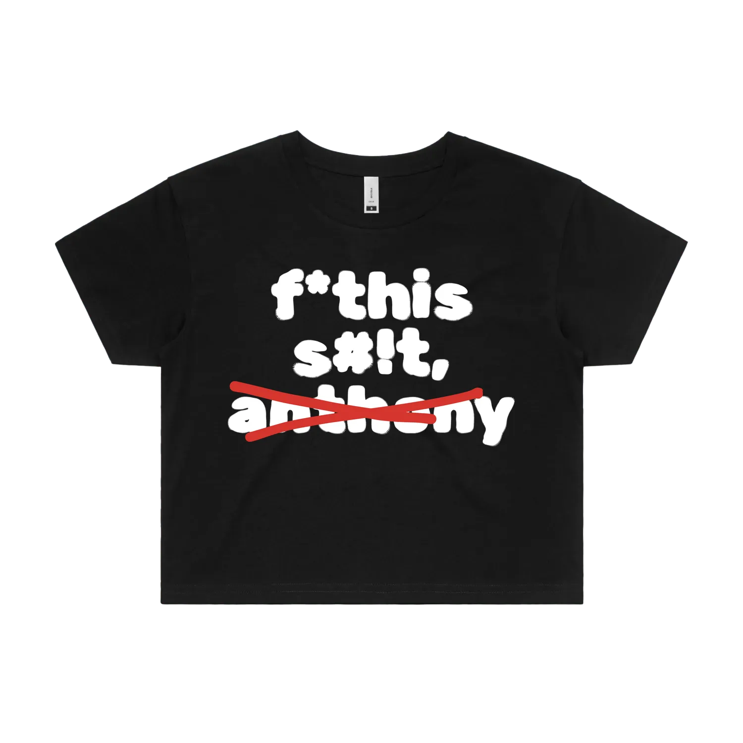 Black front flat lay