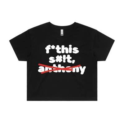 Black front flat lay