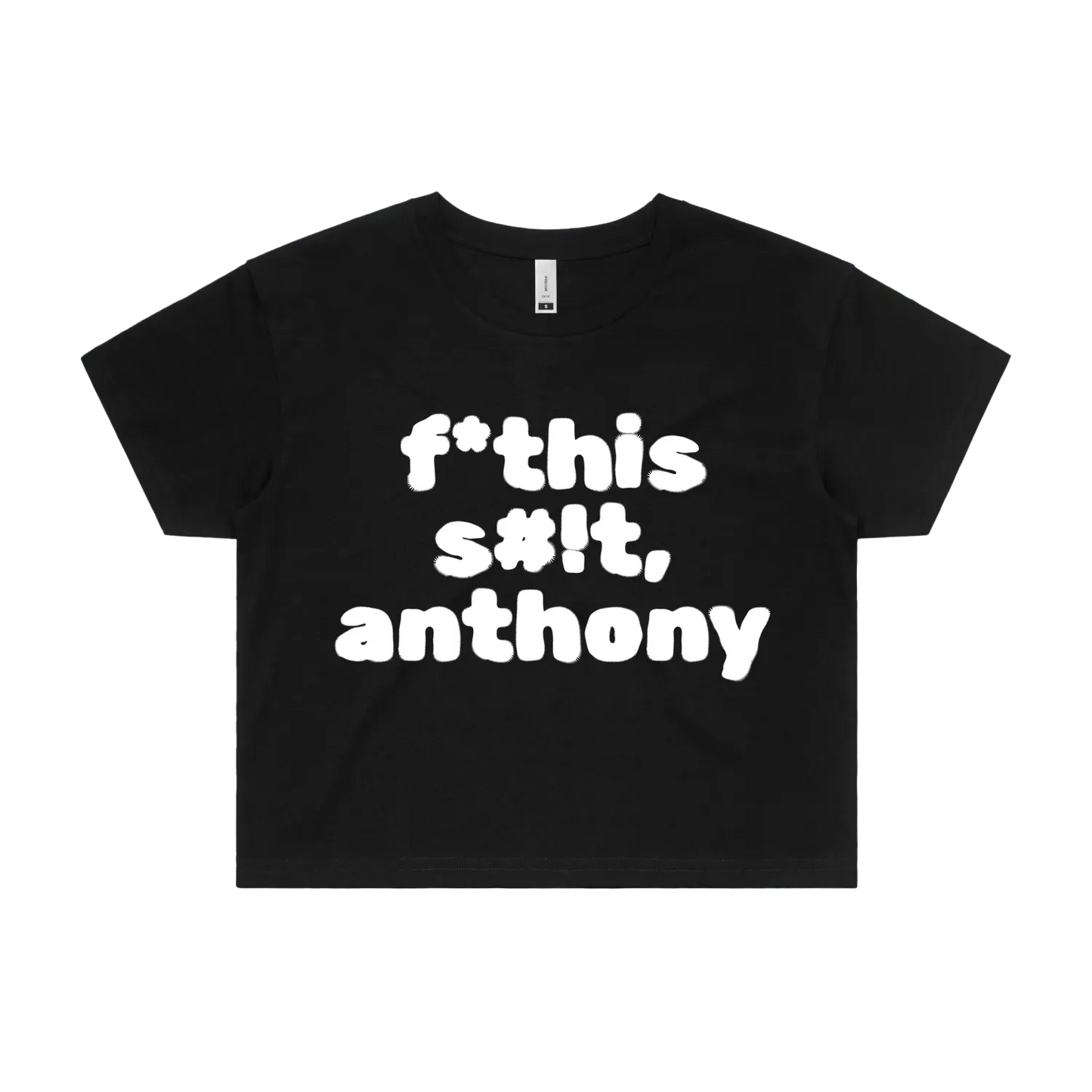 Black front flat lay