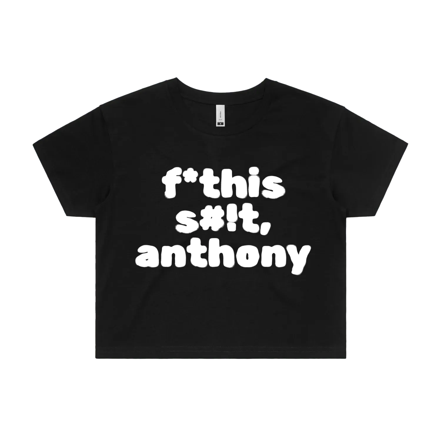 Black front flat lay