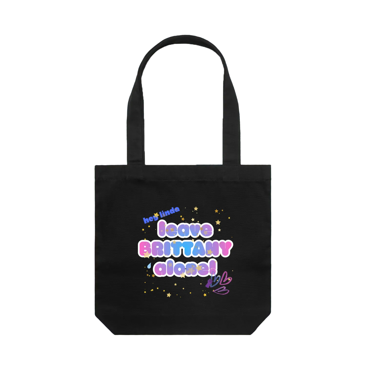 Black front flat lay