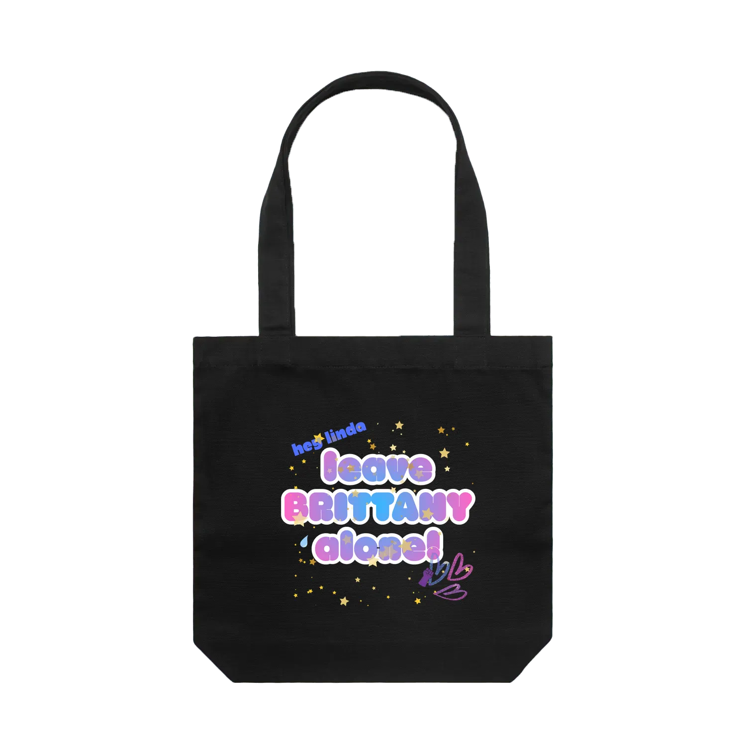 Black front flat lay