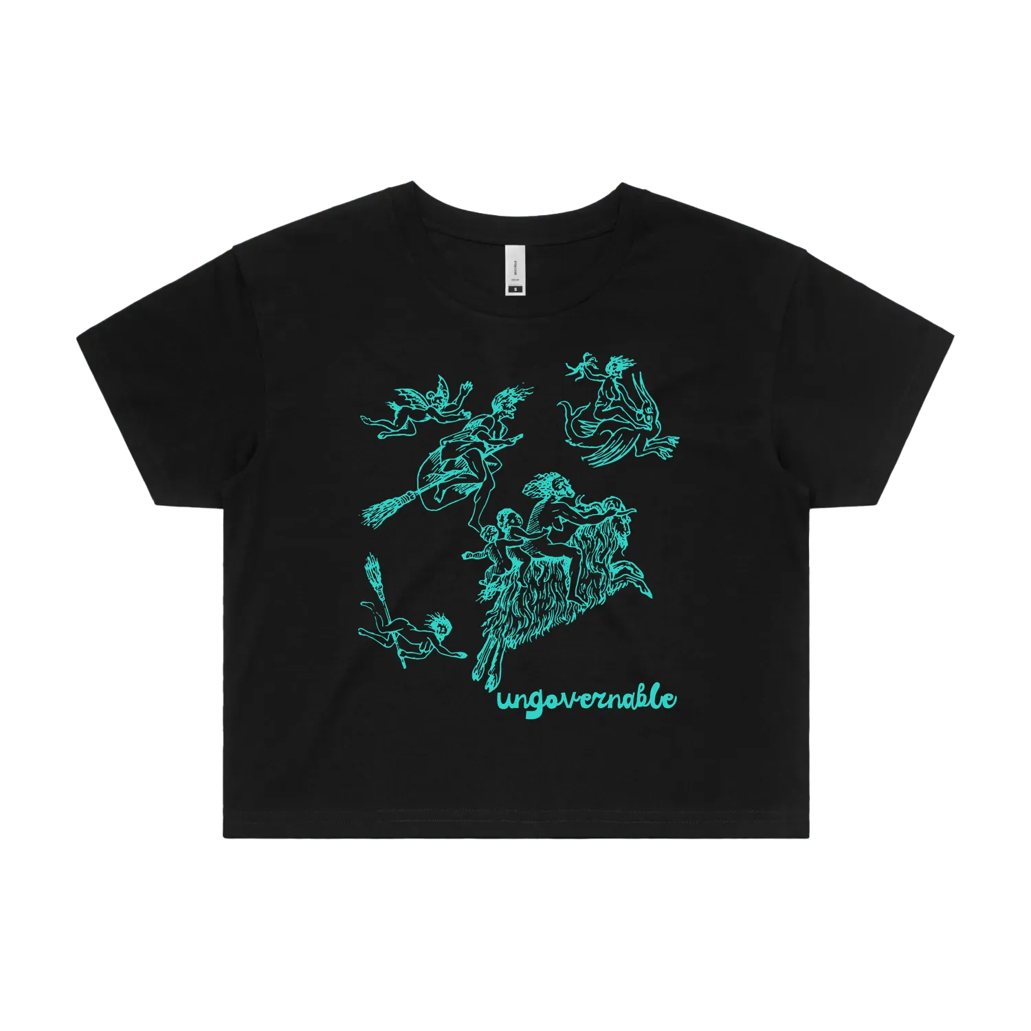 Black front flat lay