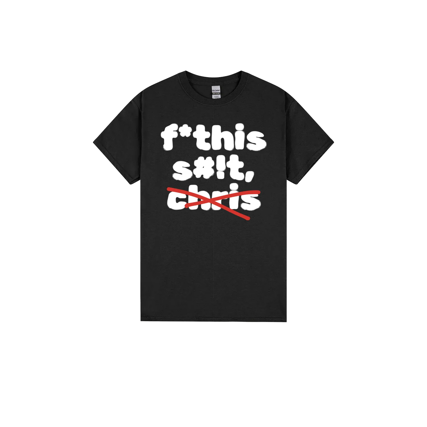 Black front flat lay