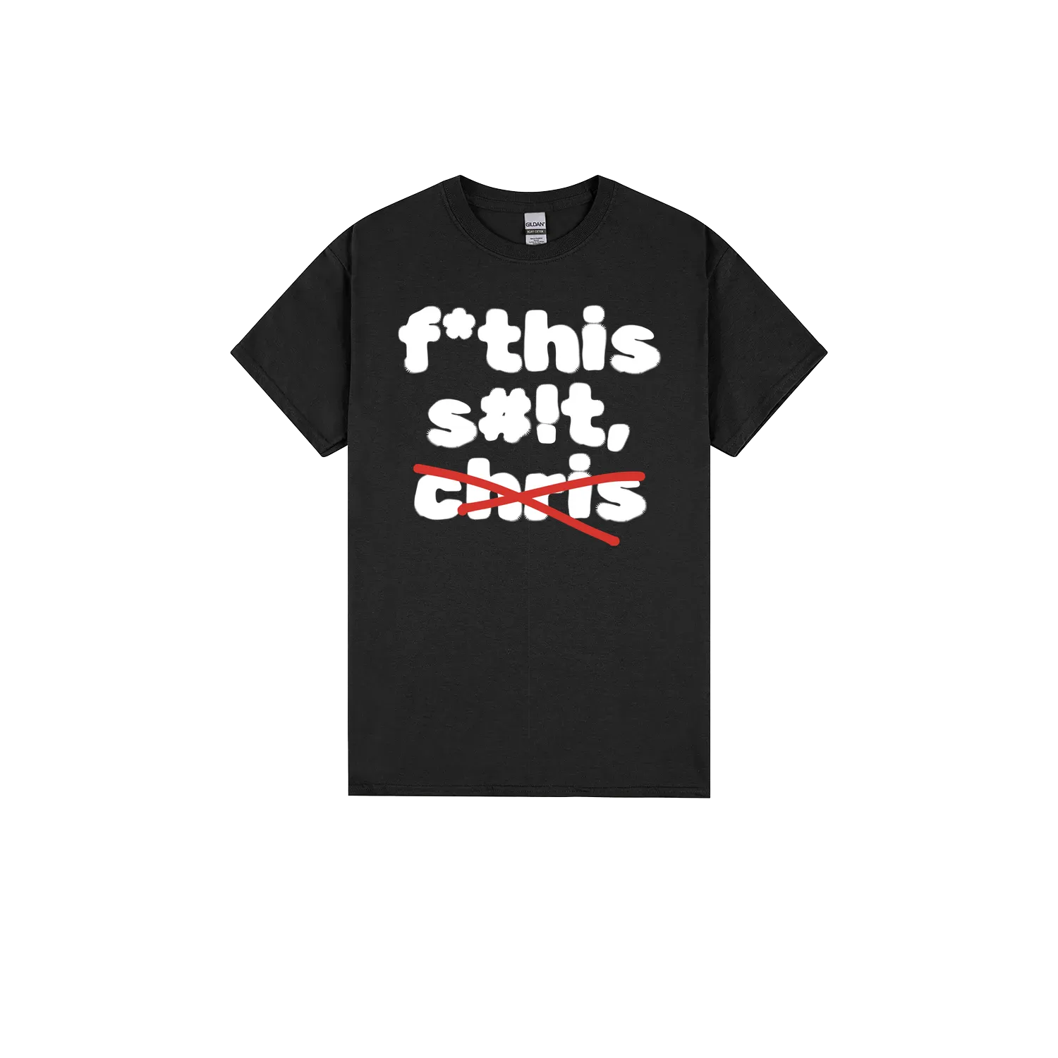 Black front flat lay